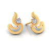 14K Dia Style 14K Gold and American Diamond Earnings