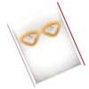 14K American Diamond & Gold Triangle Earrings