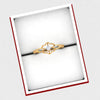 14K Floral Design Gold Ring with American Diamond