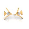 14K Charming Gold and American Diamond Earrings