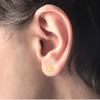 14K Intricate Design Gold with American Diamond Earrings