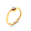 14K Elegent Looking American Diamond and Gold Ring