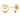 14K Twirled Designed American Diamond and Gold Earrings