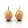 14K gold earrings with intricate artistry and a dash of rose gold colour