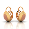 14K gold earrings with intricate artistry and a dash of rose gold colour