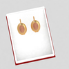 14K gold earrings with intricate artistry and a dash of rose gold colour