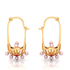 14K intricate gold earrings with unique design