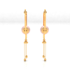 14K beautiful gold dangler earrings with unique design