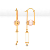 14K beautiful gold dangler earrings with unique design