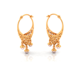 14K beautiful gold earrings with detailed craftsmanship