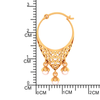 14K beautiful gold earrings with detailed craftsmanship