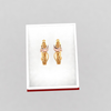 14K beautiful gold earrings with intricate bird design 