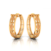 14K circular gold earrings with beautiful design