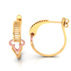 14K beautiful gold earrings with a touch of rose gold