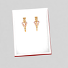 14K beautiful gold earrings with a touch of rose gold