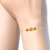 14KT (585) Yellow Gold Square Charm Bracelet (Free Size - Adjustable)