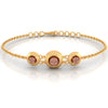 14KT (585) Yellow Gold Bracelet With Round Charms (Free Size - Adjustable)