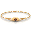 14KT (585) Yellow Gold Oval Bracelet With Star-shaped Design (Free Size - Adjustable)