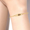 14KT (585) Yellow Gold Oval Bracelet With Star-shaped Design (Free Size - Adjustable)