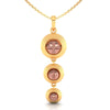 14KT (585) Yellow Gold Cascading Circle Pendant (Without Chain) With Geometric Design