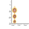 14KT (585) Yellow Gold Cascading Circle Pendant (Without Chain) With Geometric Design