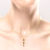 14KT (585) Yellow Gold Cascading Circle Pendant (Without Chain) With Geometric Design