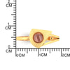 14KT (585) Yellow Gold Angular Frame Ring With Circular Element For Women & Girls (Size 12)