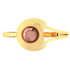 14KT (585) Yellow Gold Asymmetrical Modern Design Ring For Women & Girls (Size 12)