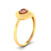 14KT (585) Yellow Gold Asymmetrical Modern Design Ring For Women & Girls (Size 12)