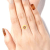 14KT (585) Yellow Gold Asymmetrical Modern Design Ring For Women & Girls (Size 12)