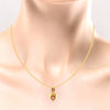 14KT (585) Yellow Gold With Heart and Circle Design Pendant (Without Chain)