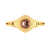 14KT (585) Yellow Gold Unique Geometric Shape Classic Ring For Women & Girls (Size 12)