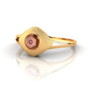 14KT (585) Yellow Gold Unique Geometric Shape Classic Ring For Women & Girls (Size 12)