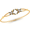 14K (585) Gold Bracelet With Connected Butterflies And Interlinking Chains Design