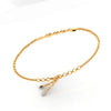 14K (585) Gold Bracelet Twisted Rope Design With Interlinking Chains