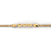 14K (585) Gold Bracelet Twisted Rope Design With Interlinking Chains