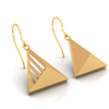 14K exclusive gold earrings in a conical shape