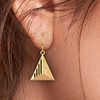 14K exclusive gold earrings in a conical shape