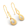 14K dainty gold earrings with an infinite shape