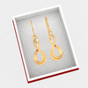 14K dainty gold earrings with an infinite shape