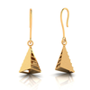 14K pretty gold earrings with unique conical design