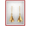 14K pretty gold earrings with unique conical design