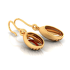 14K gold earrings with unique oval shape from Online Exclusive