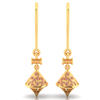 14K beautiful gold earrings with intricate rose gold work