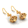 14K beautiful gold earrings with intricate rose gold work