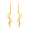 14K minimal gold earrings with spiral design