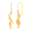 14K minimal gold earrings with spiral design