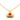 14K gold pendant in the shape of a cone with a red stone in the centre