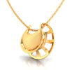 14K unique shaped gold pendant with a beautiful design