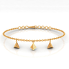 14K dainty gold bracelet with triangular designs